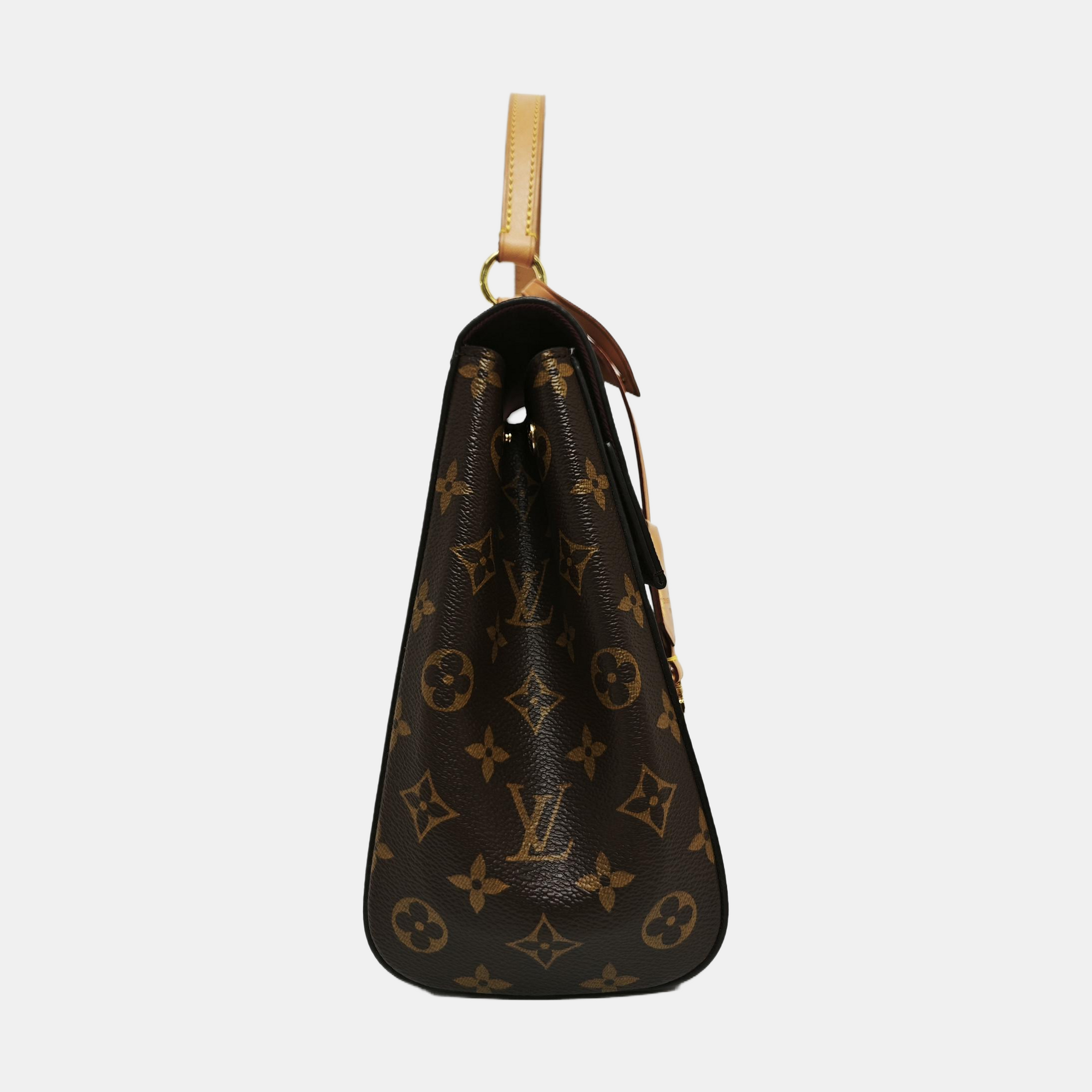 CLUNY MM Monogram Coated Canvas Brown