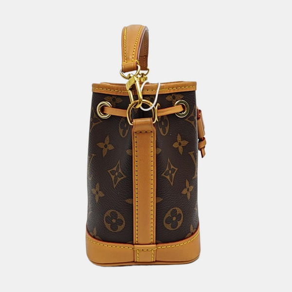 NOÉ Nano Monogram Coated Canvas Brown
