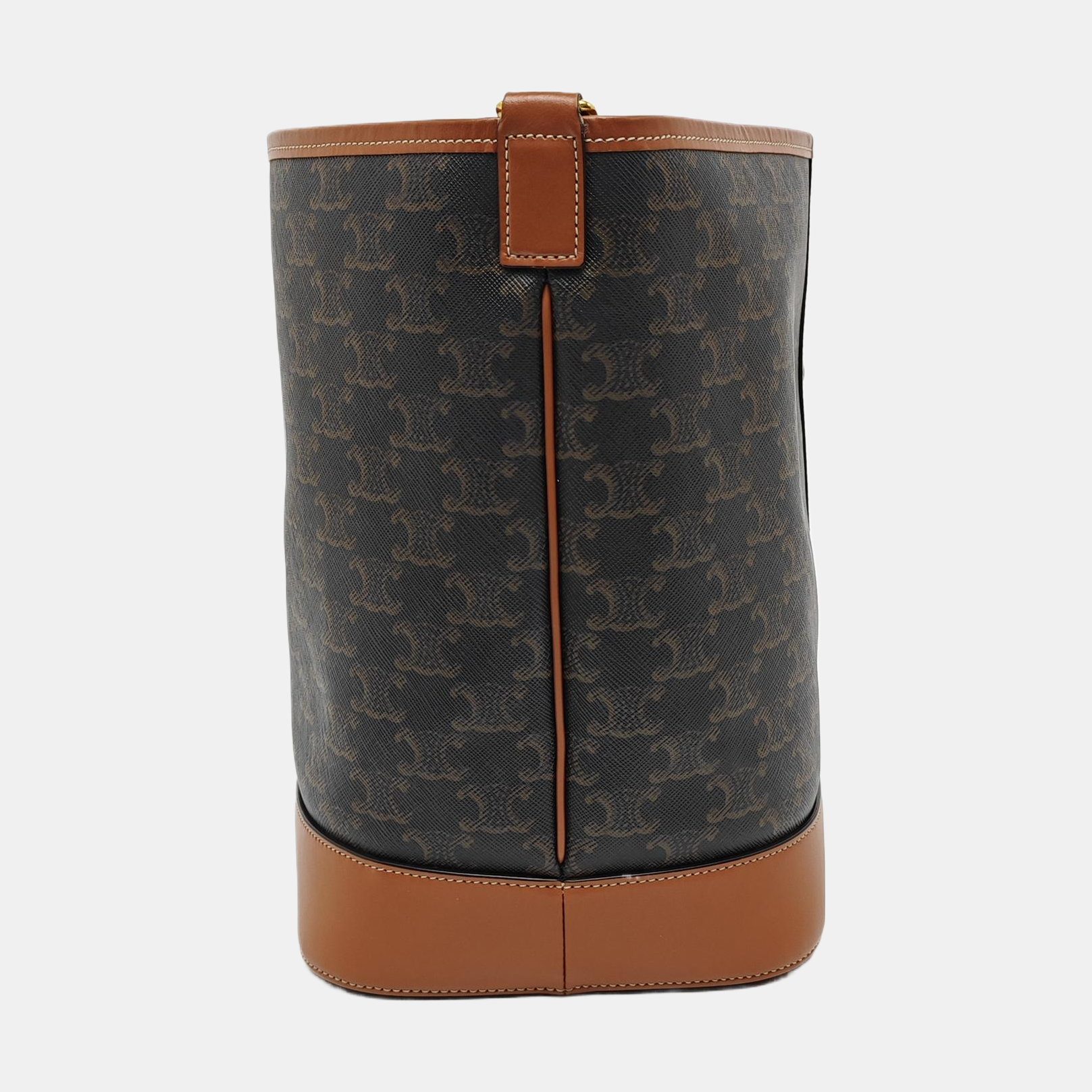 Authenticated pre-owned  TRIOMPHE CANVAS Medium Coated Canvas Yellow - Bucket Bag at Looply