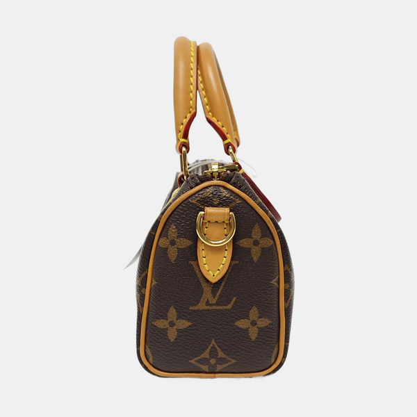 SPEEDY Nano Monogram Coated Canvas Brown