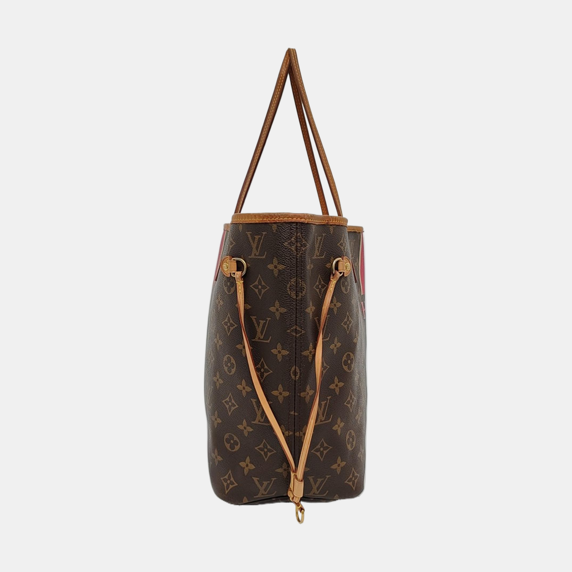 NEVERFULL MM Monogram Coated Canvas Brown