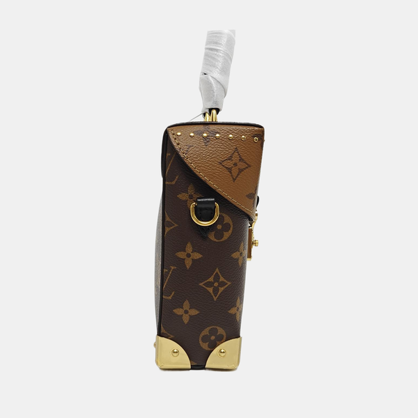 CAMERA BOX Monogram Coated Canvas Brown
