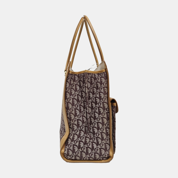 Oblique Canvas Tote Bag Multicolor
