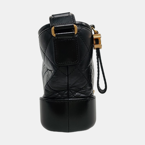 GABRIELLE Small Quilted Calfskin Black