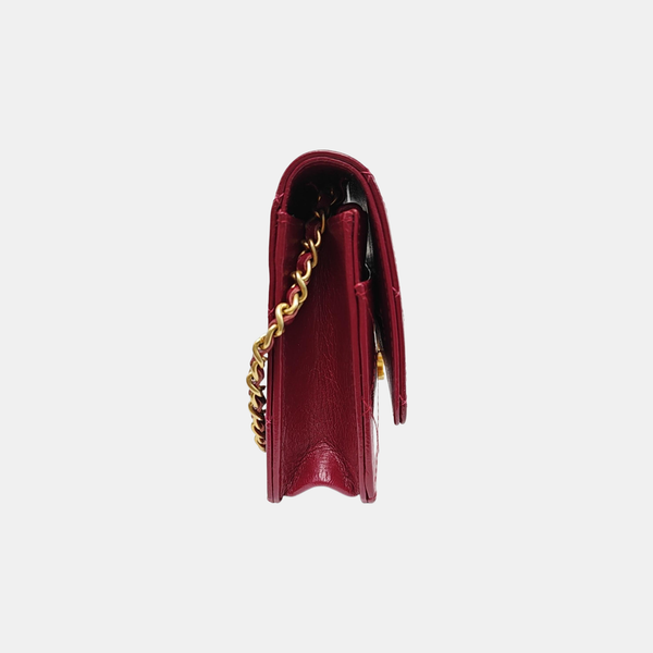 DOUBLE CC Quilted Lambskin Red