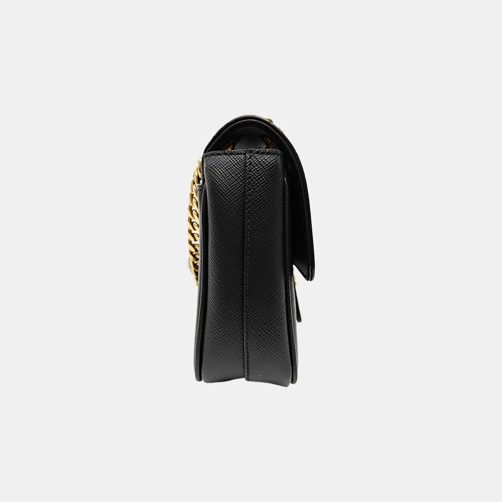 Sidonie Saffiano Calfskin Black