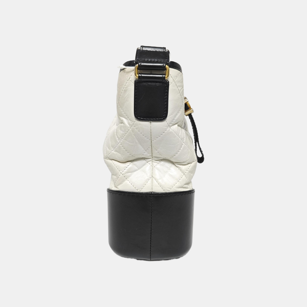 GABRIELLE Medium Quilted Calfskin White