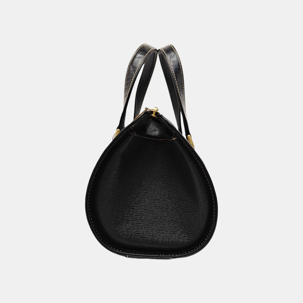 Calfskin Top Handle Bag Black