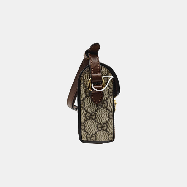 Horsebit 1955 Mini Monogram Coated Canvas Beige