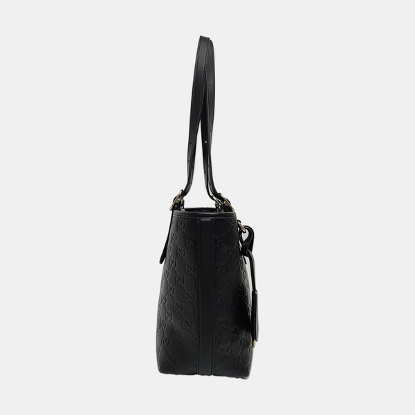 GG Emblem Medium Monogram Calfskin Black