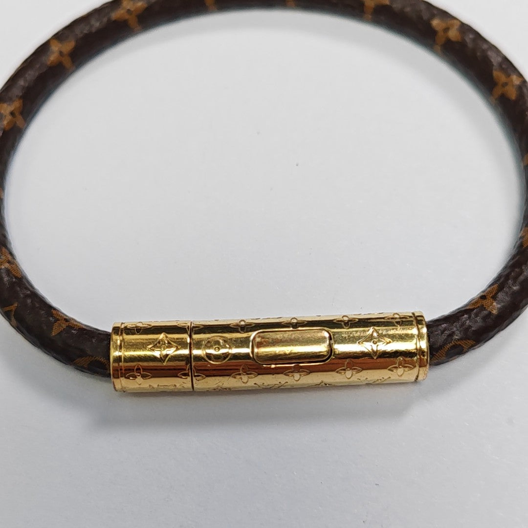 CONFIDENTIEL Coated Canvas Brown Bangle