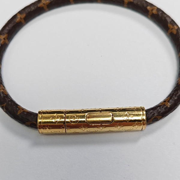 CONFIDENTIEL Coated Canvas Brown Bangle
