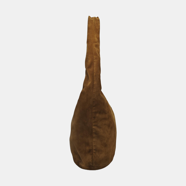 Suede Top Handle Bag Brown