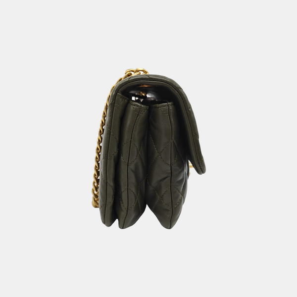 CLASSIC FLAP Mini Quilted Lambskin Green