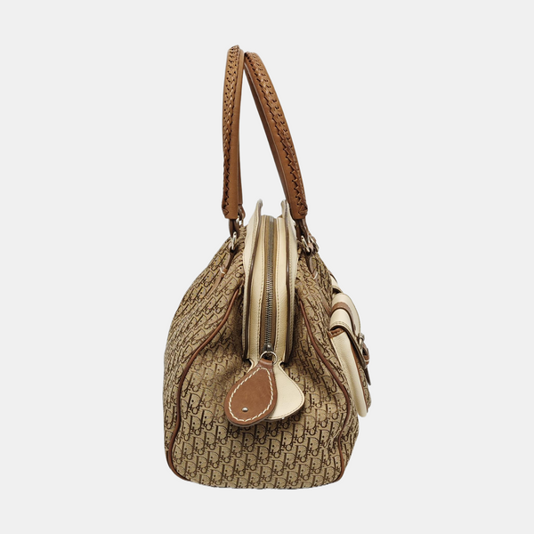 Canvas Top Handle Bag Brown
