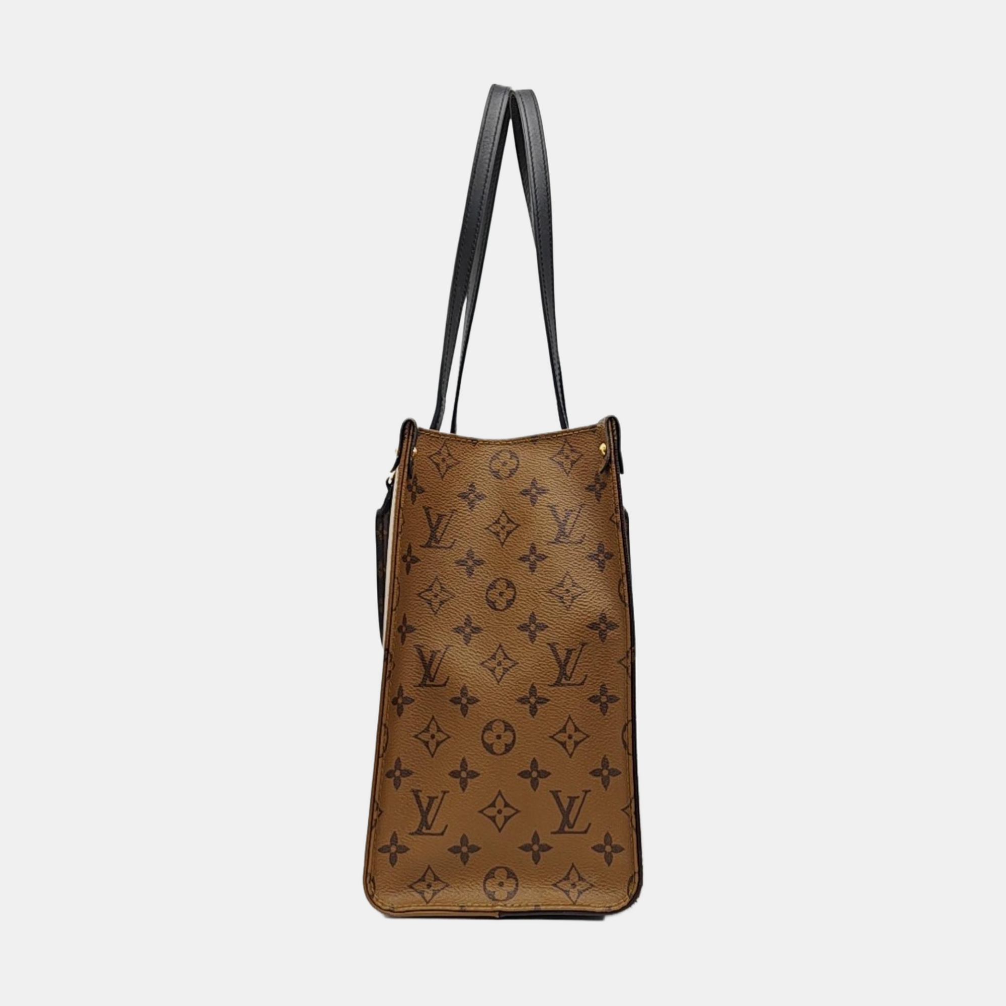 ONTHEGO MM Monogram Coated Canvas Brown