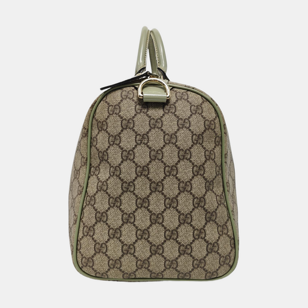 Joy Medium Monogram Coated Canvas Beige