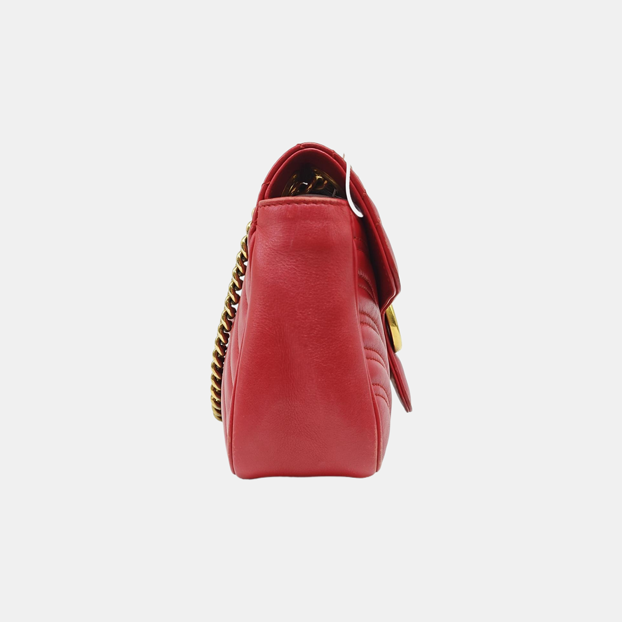 GG Marmont Medium Quilted Calfskin Red