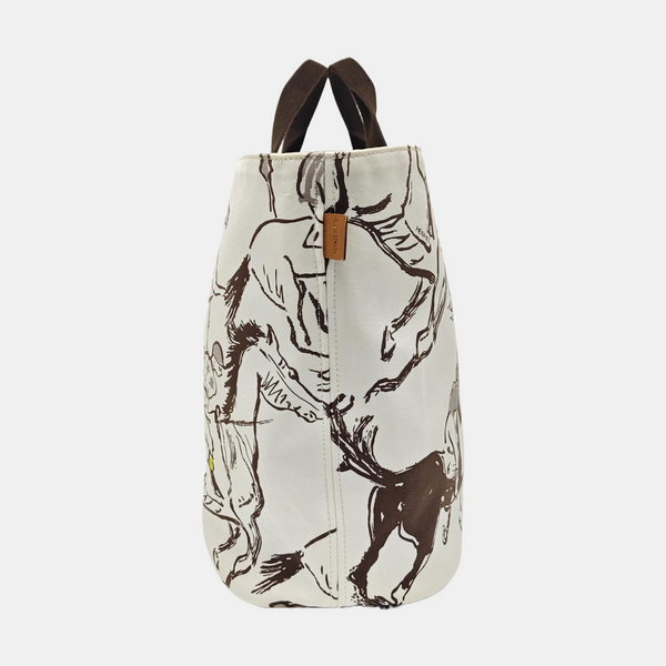 Panier De Plage Canvas White