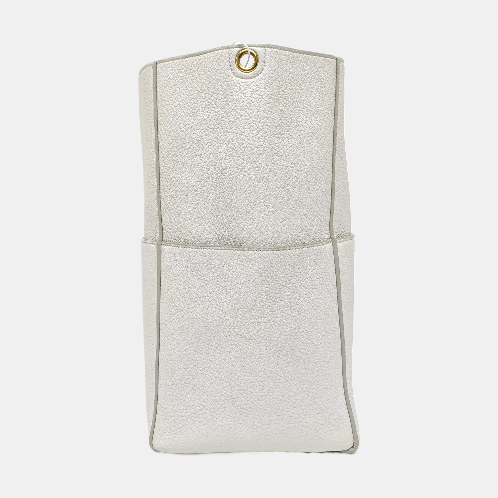 Authenticated pre-owned  SANGLE Calfskin White - Bucket Bag at Looply
