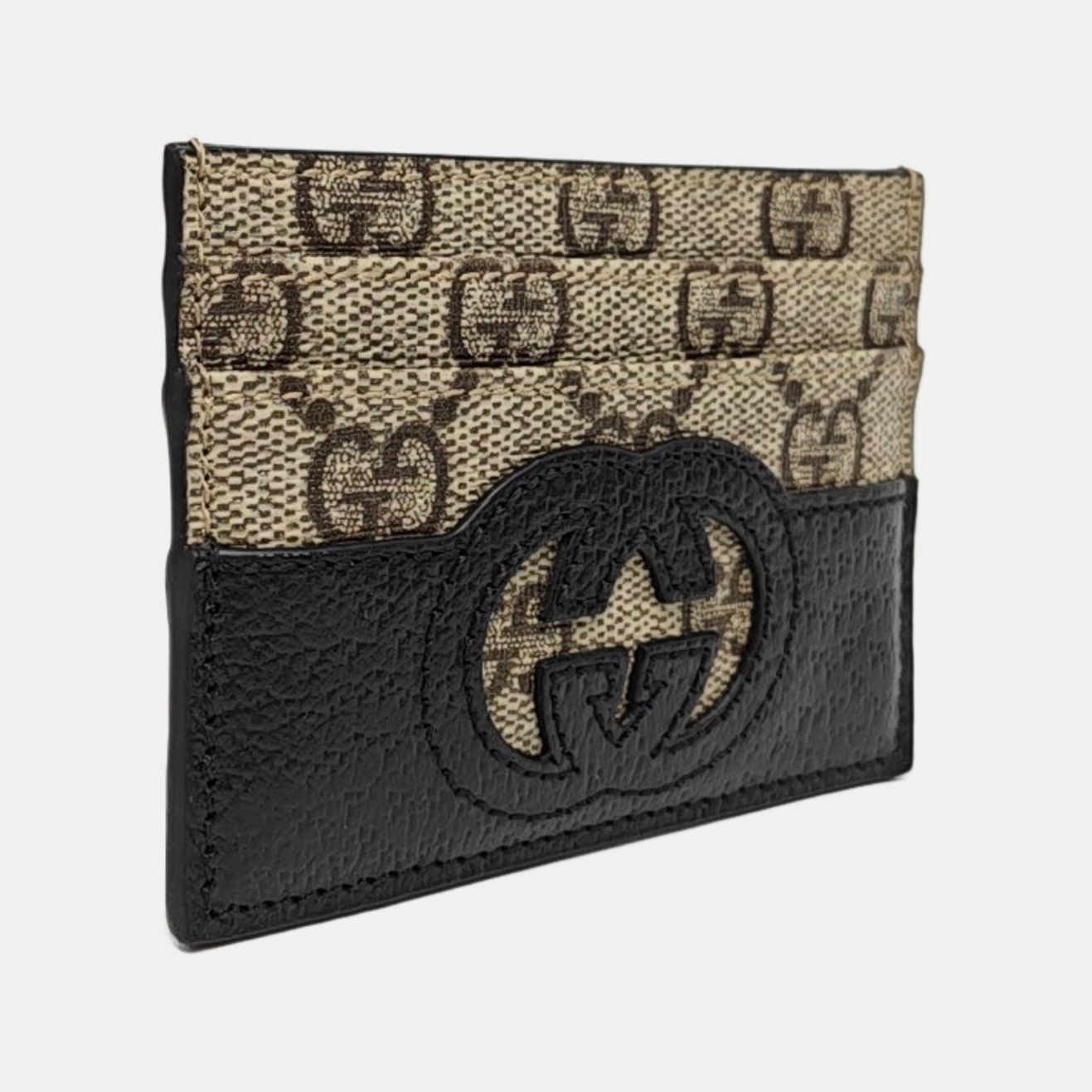 Monogram Coated Canvas Card Holder Black
