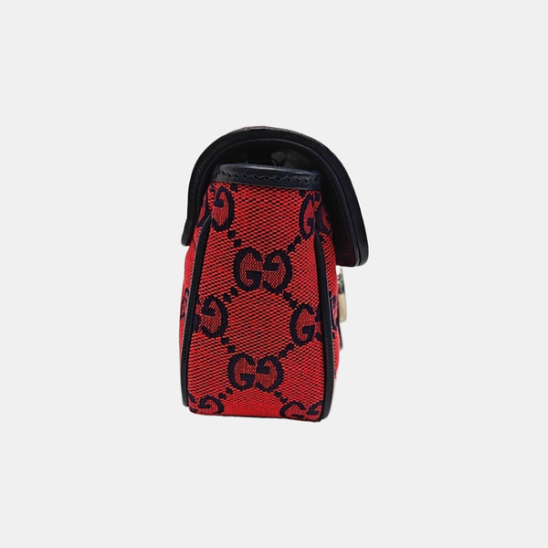 GG Marmont Mini Quilted Canvas Red