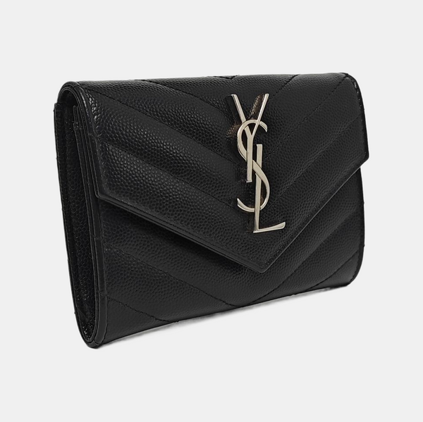 MATELASSE Calfskin Black Card Holder