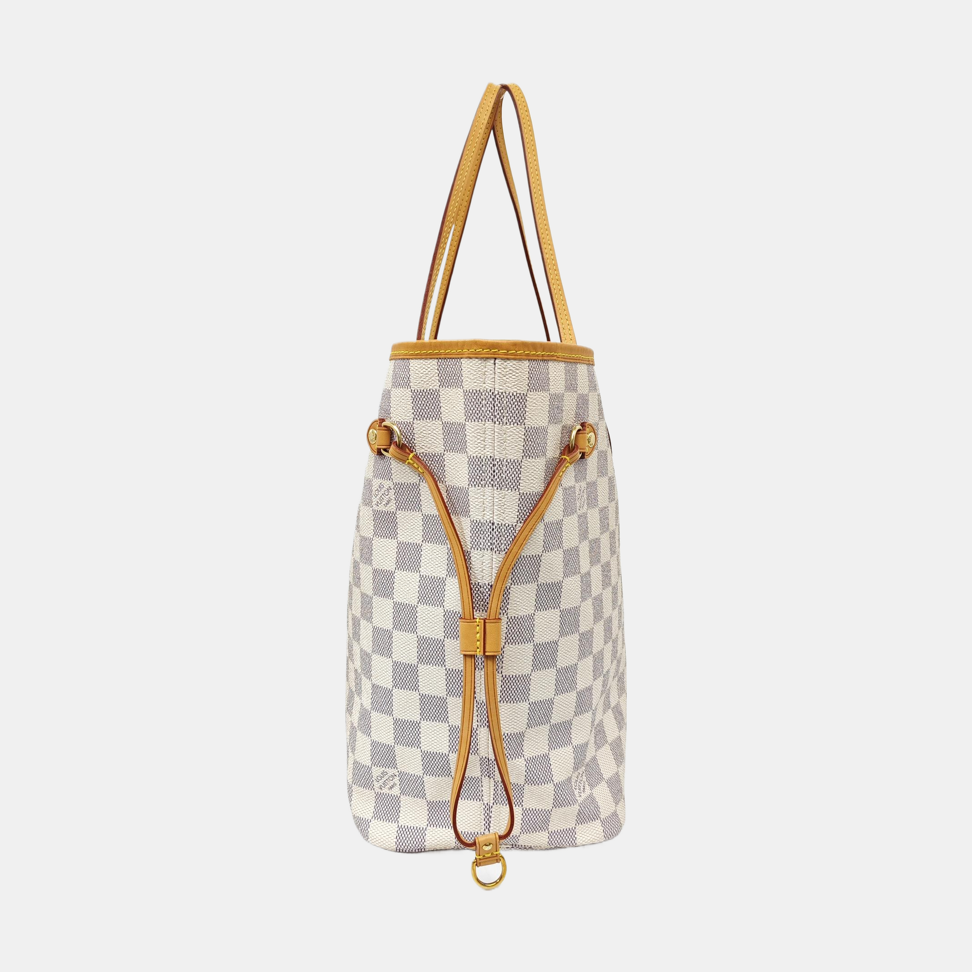 NEVERFULL MM Damier Azur Coated Canvas White