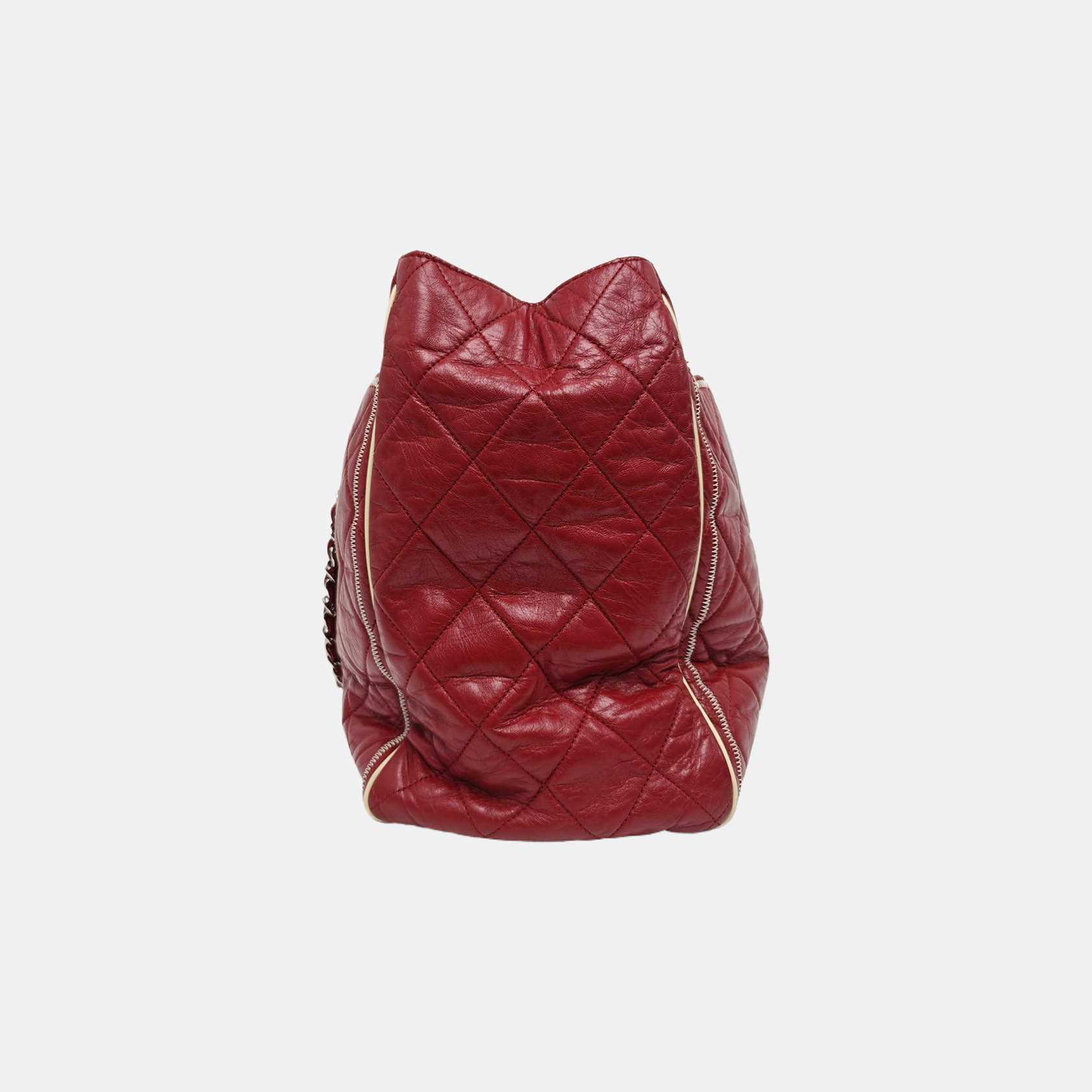 Quilted Lambskin Shoulder Bag Red