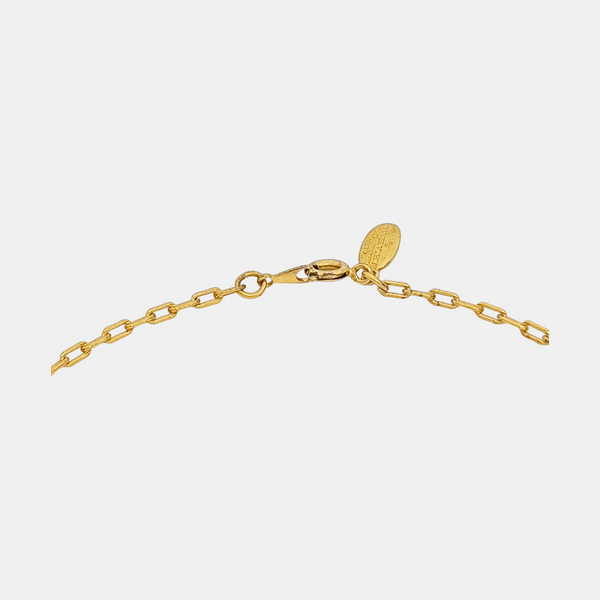 G Cube Metal Gold Necklace