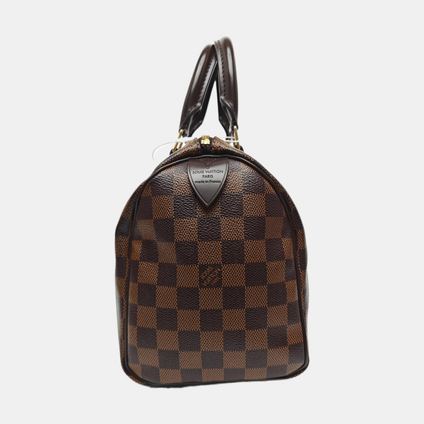 SPEEDY 25 Damier Ebene Coated Canvas Brown
