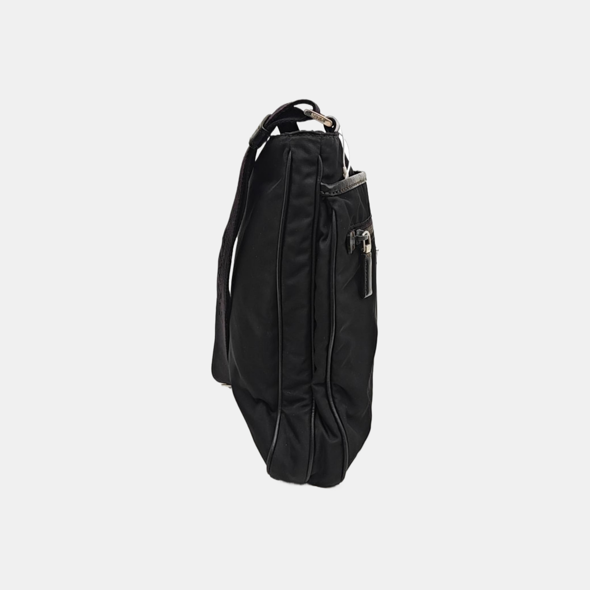 Nylon Shoulder Bag Black