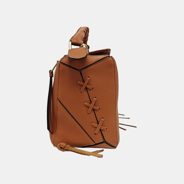 Puzzle Medium Quilted Calfskin Brown