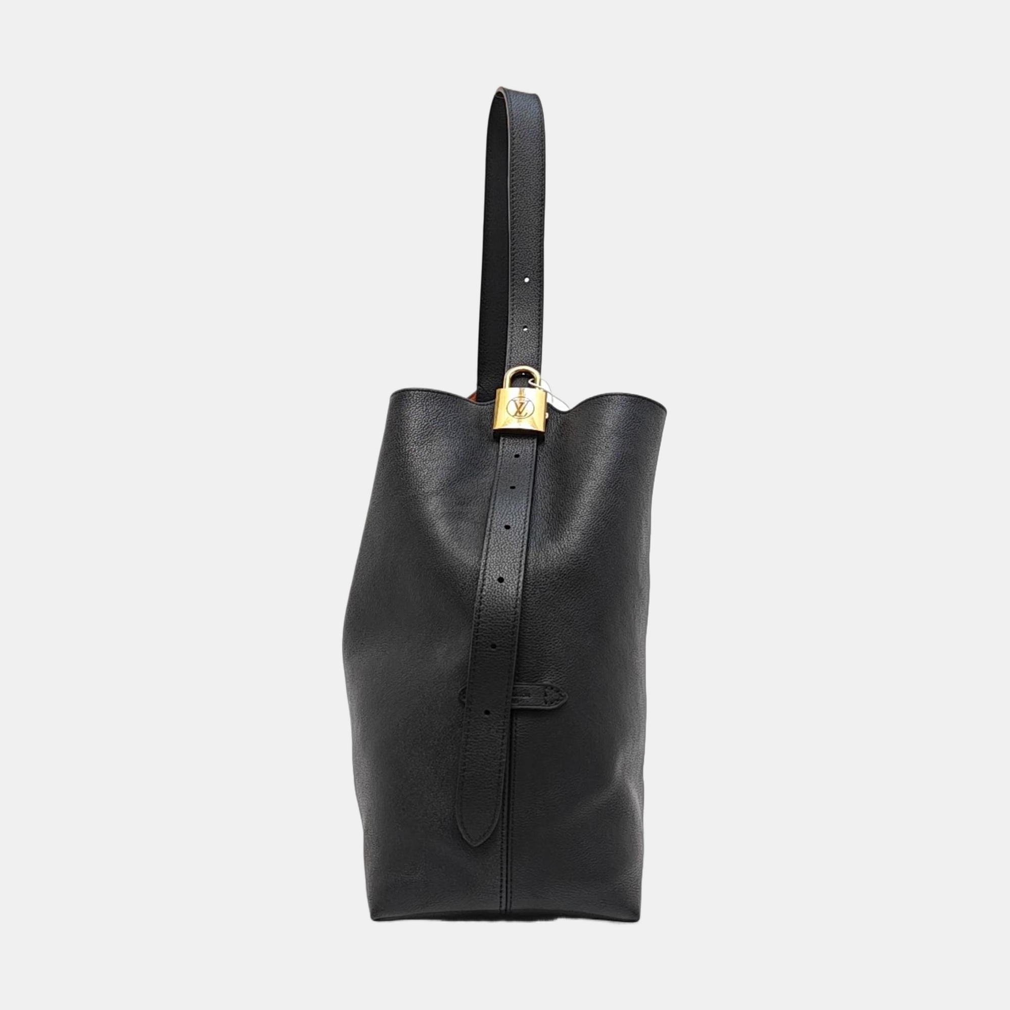 LOW KEY HOBO MM Monogram Calfskin Black