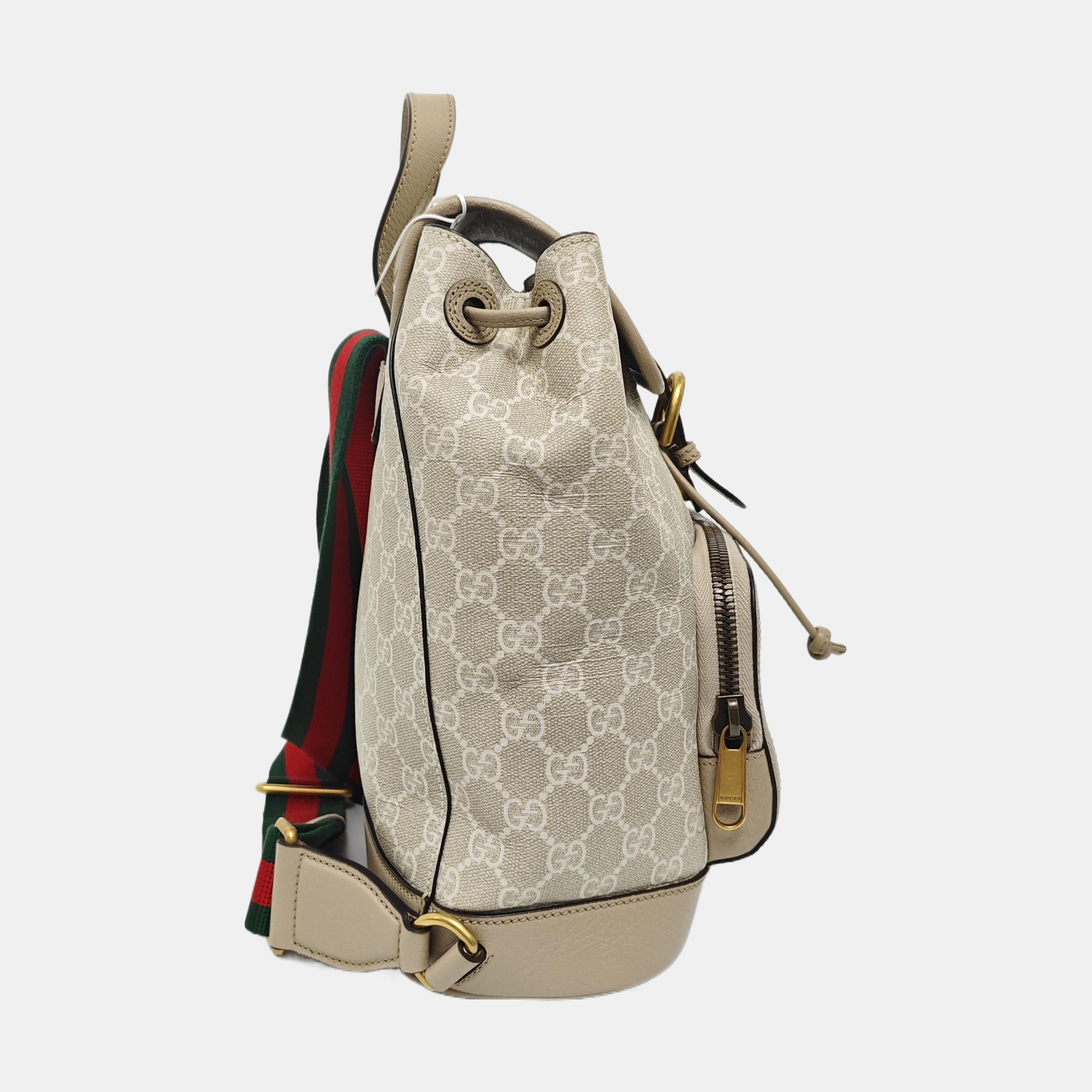Monogram Coated Canvas Backpack Beige