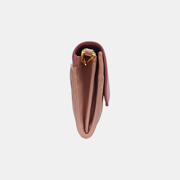 Quilted Lambskin Shoulder Bag Pink