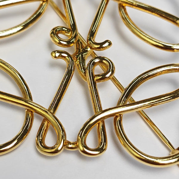 Anagram Metal Gold Brooch