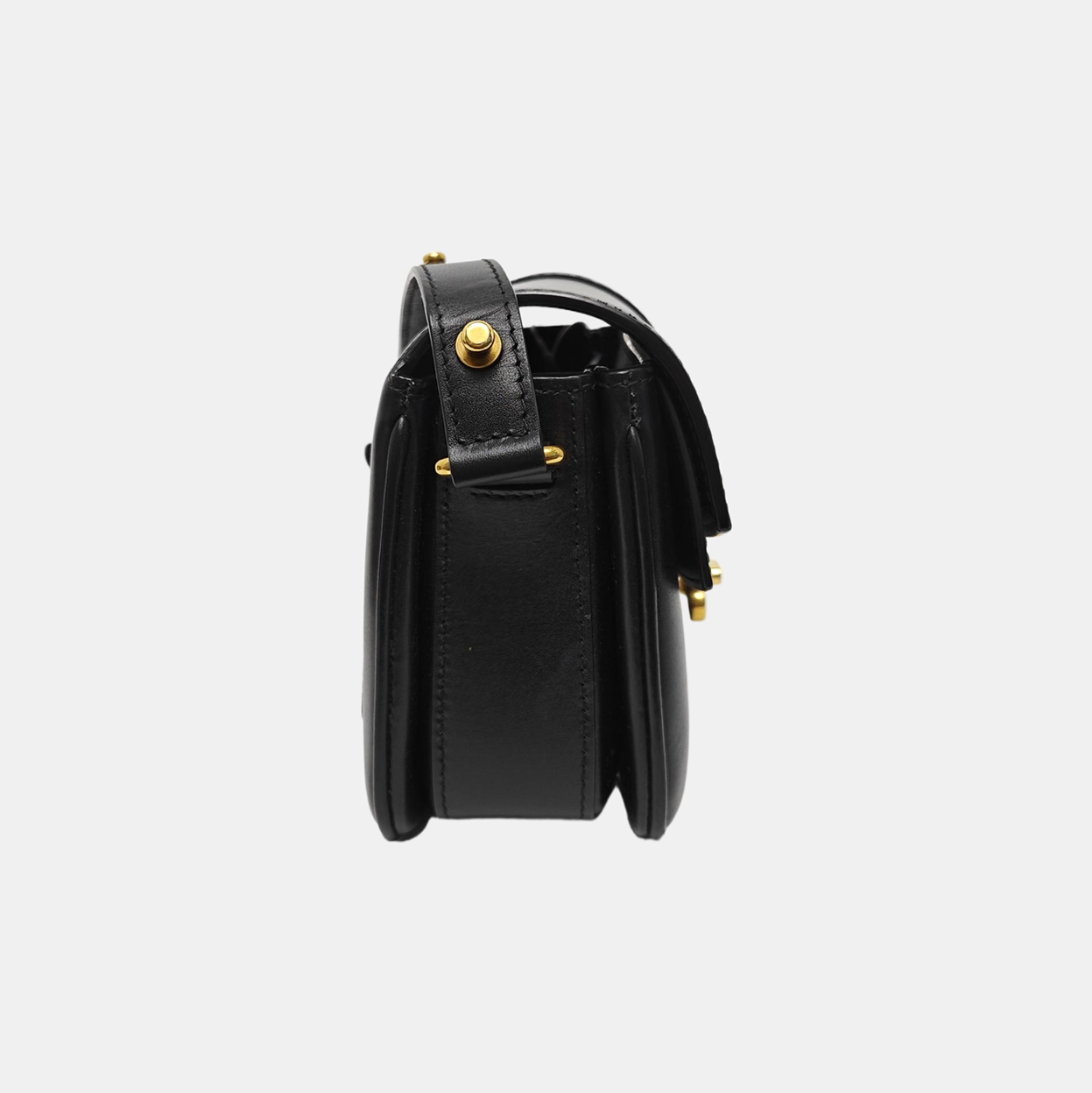 Leather Shoulder Bag Black