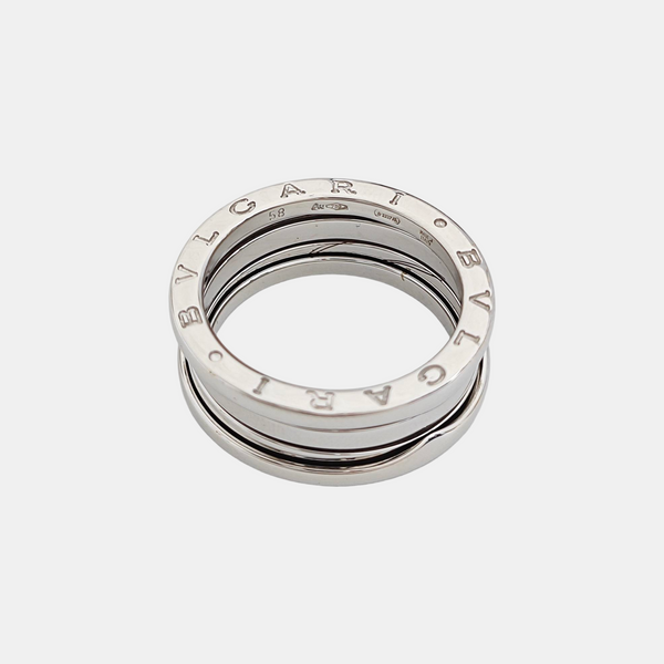B.ZERO1 18k White Gold Silver Ring EU 58