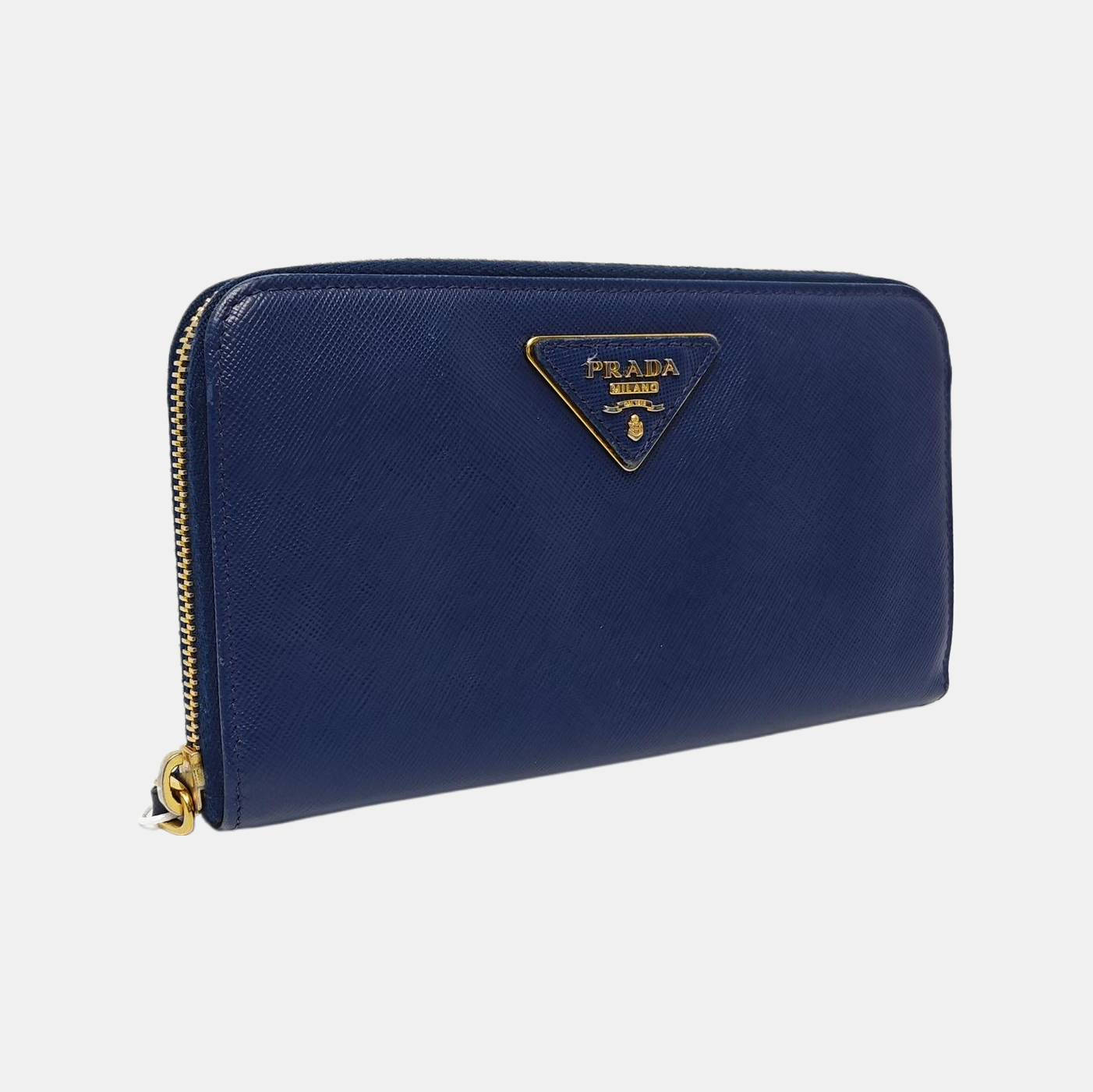 Zippy Wallet Saffiano Calfskin Blue Wallet