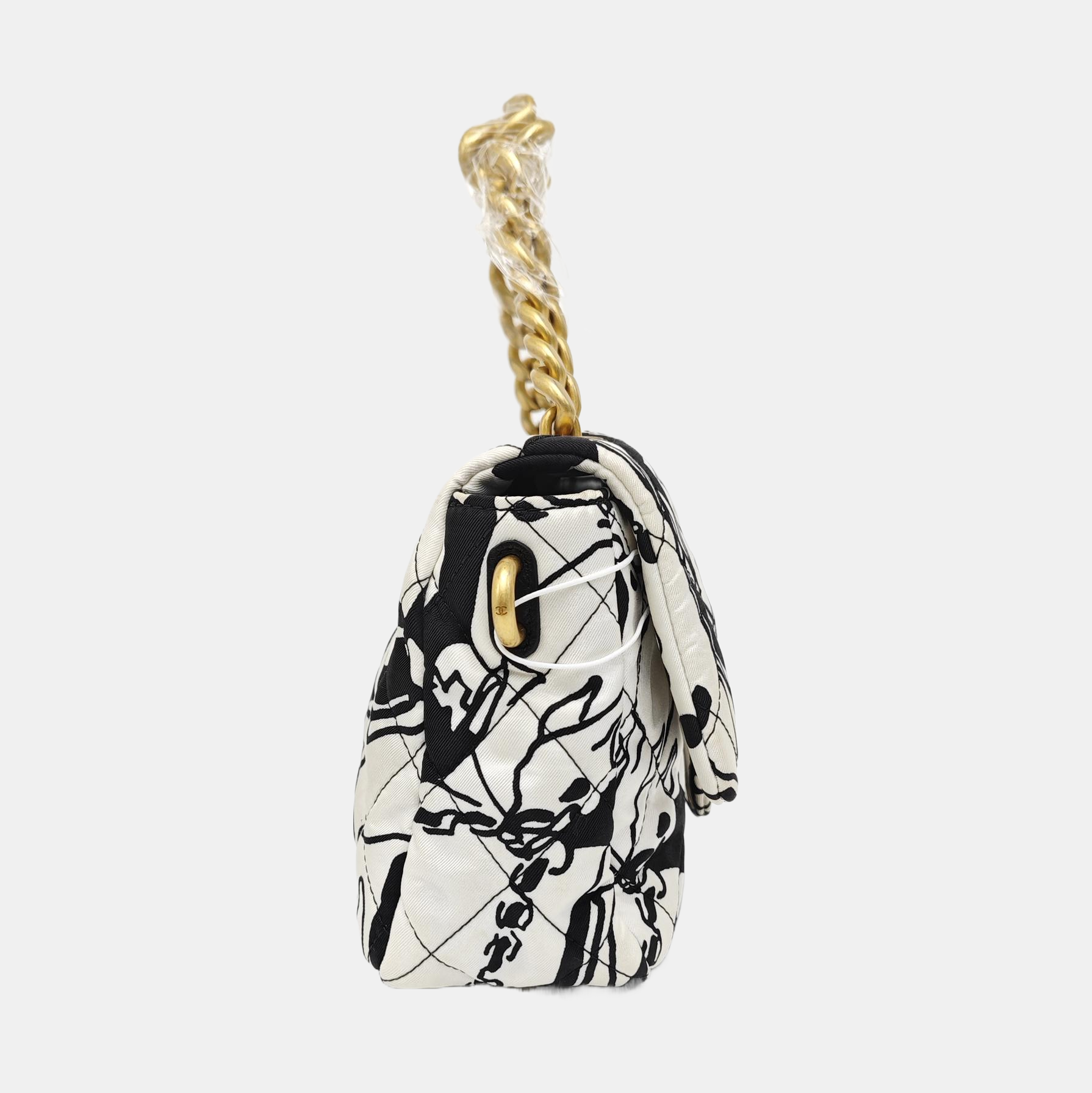 Fabric Shoulder Bag Mini White