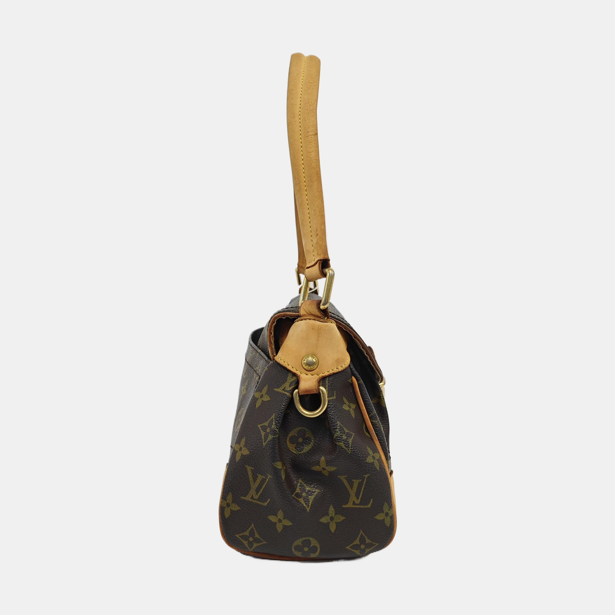 BEVERLY MM Monogram Coated Canvas Brown
