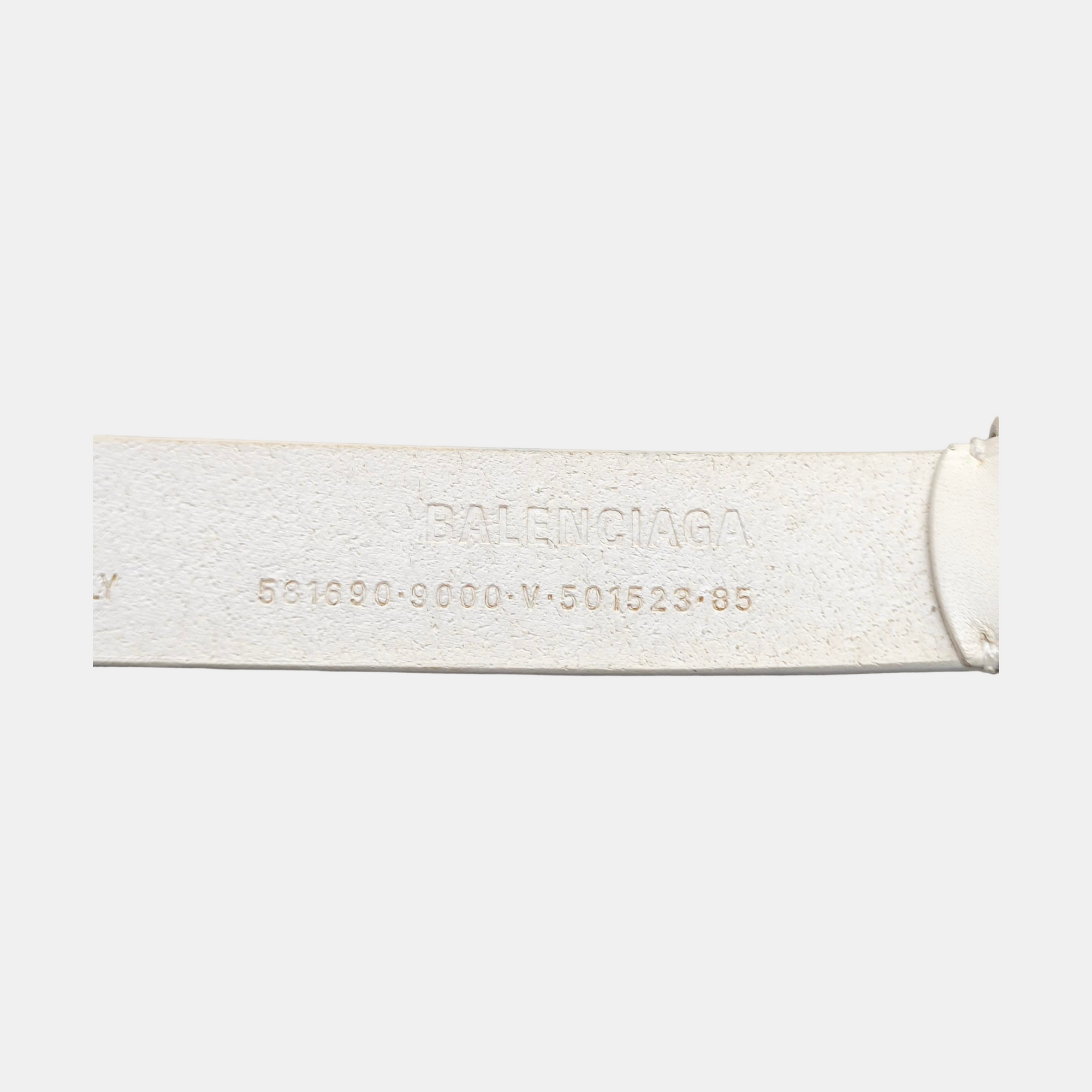 Leather Belt White