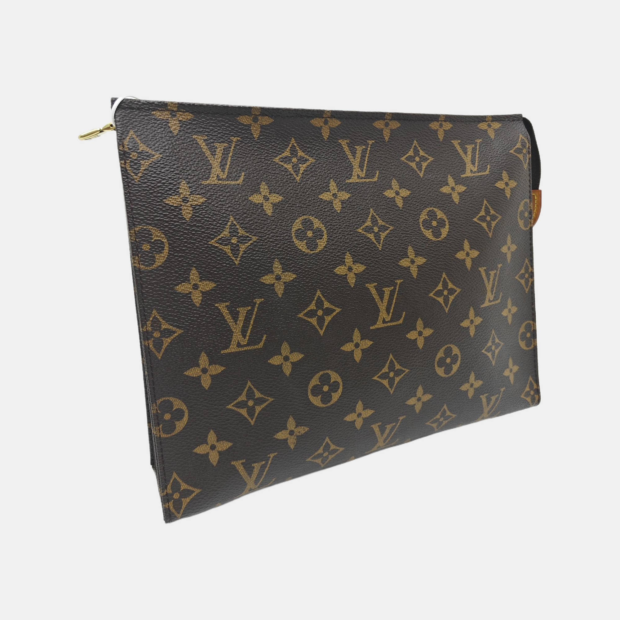 TOILET POCKET 26 Monogram Coated Canvas Brown