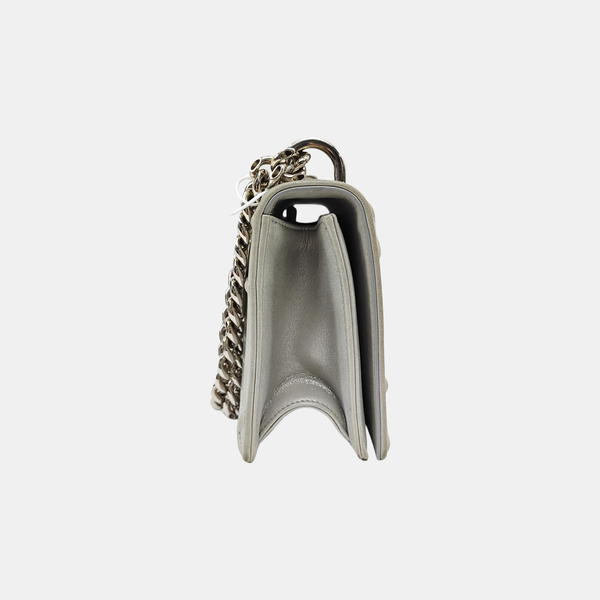 Diorama Small Cannage Calfskin Silver