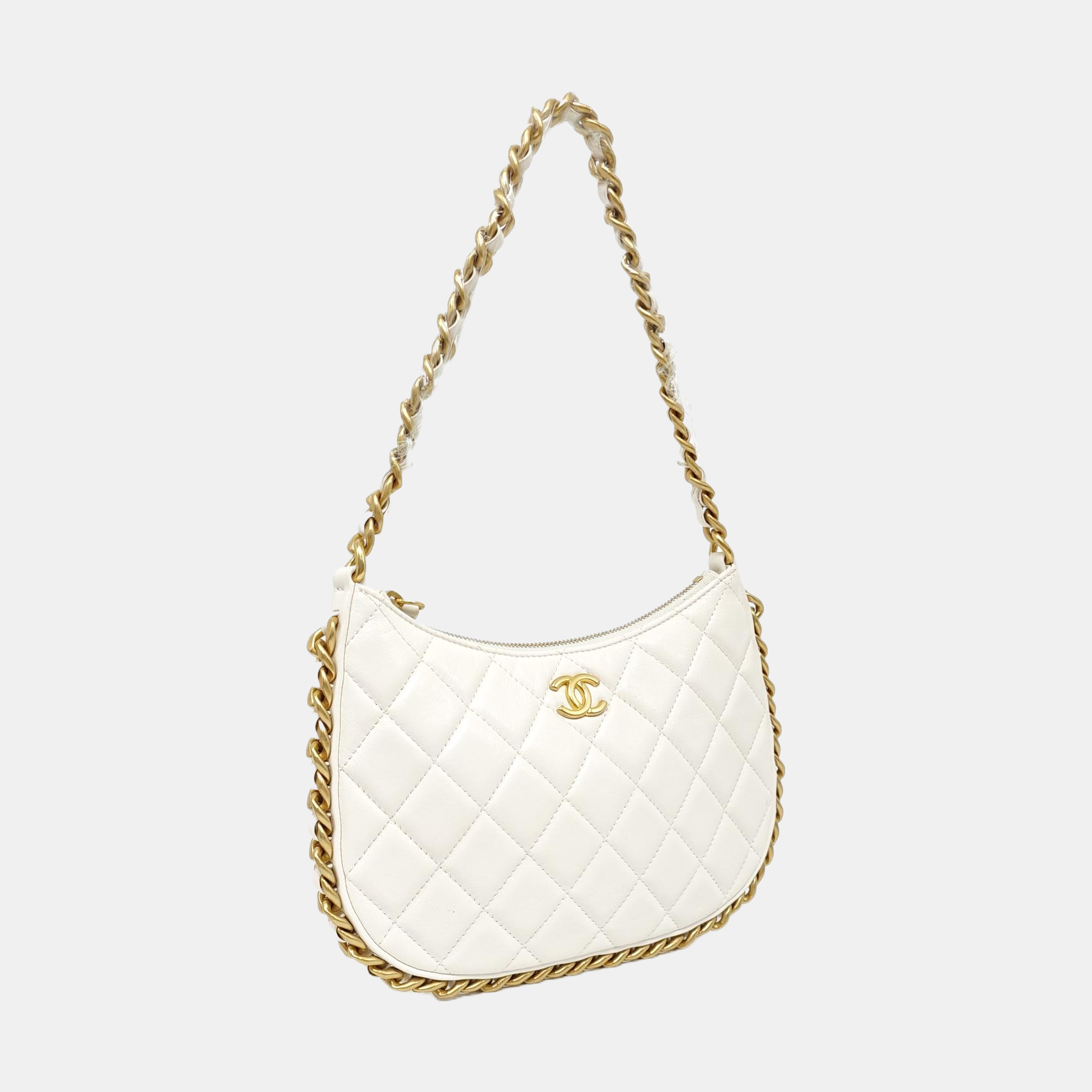 HOBO Small Quilted Lambskin White