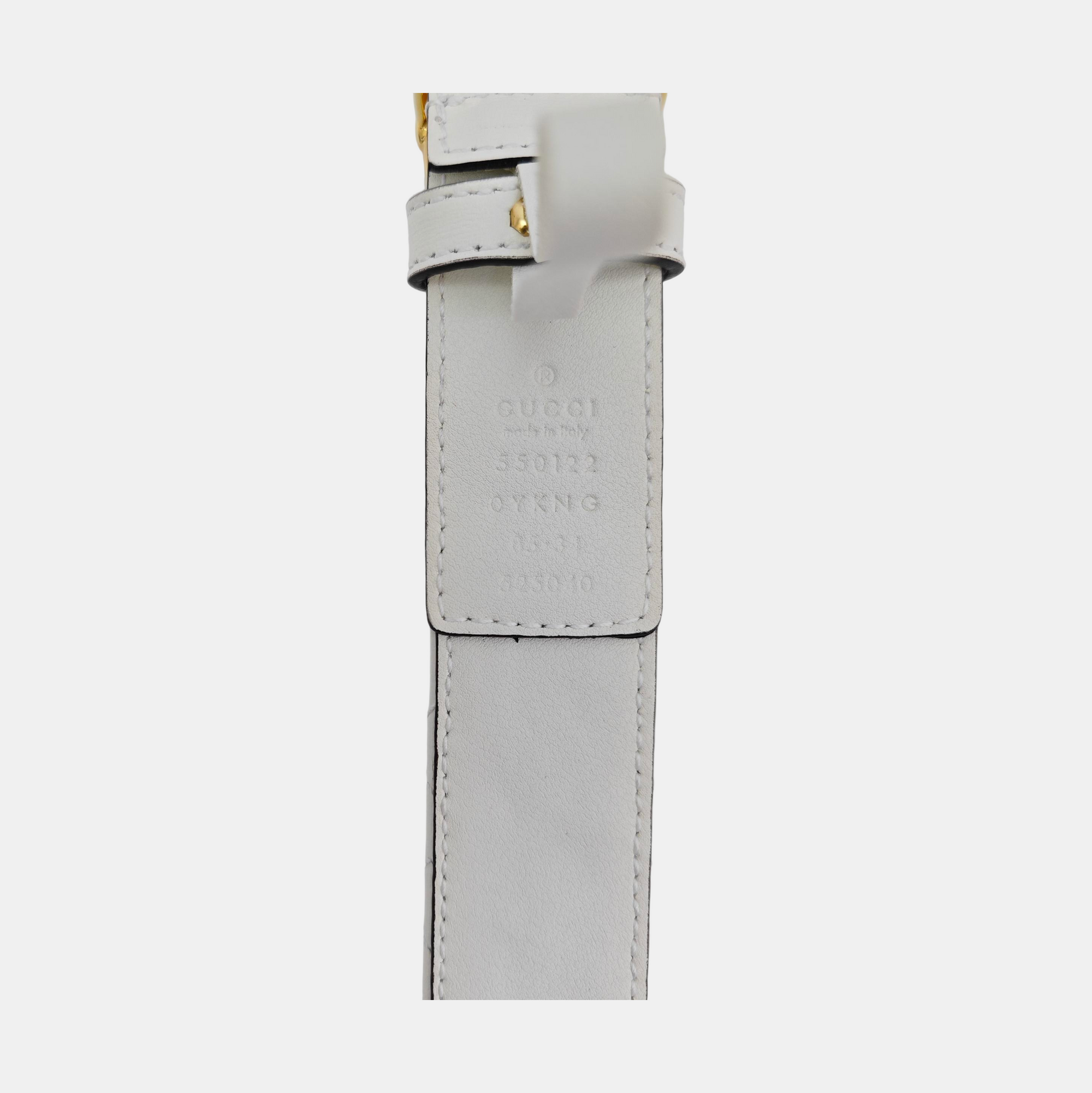 Leather Belt White