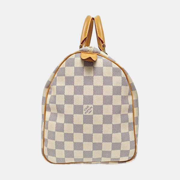 SPEEDY 30 Damier Azur Coated Canvas White