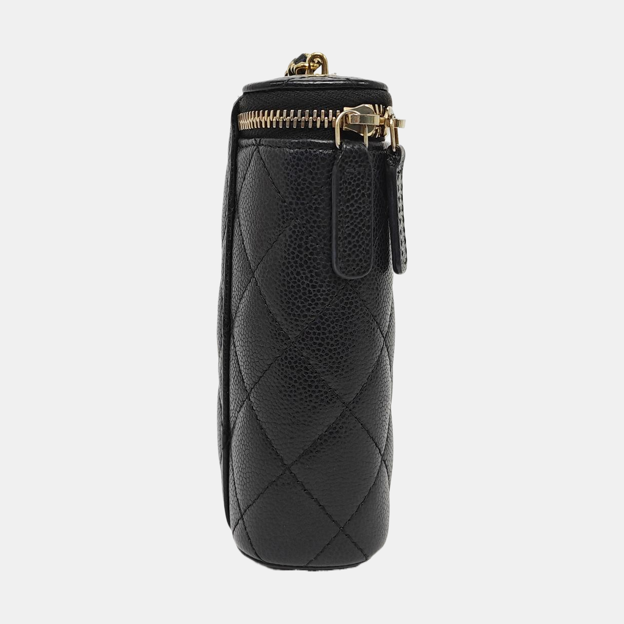 VANITY CASE Mini Quilted Grained Calfskin Black