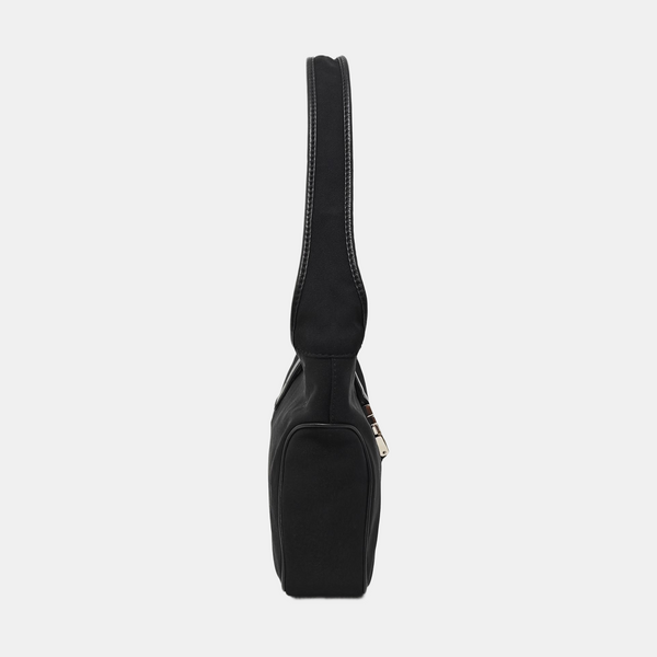 Nylon Top Handle Bag Black